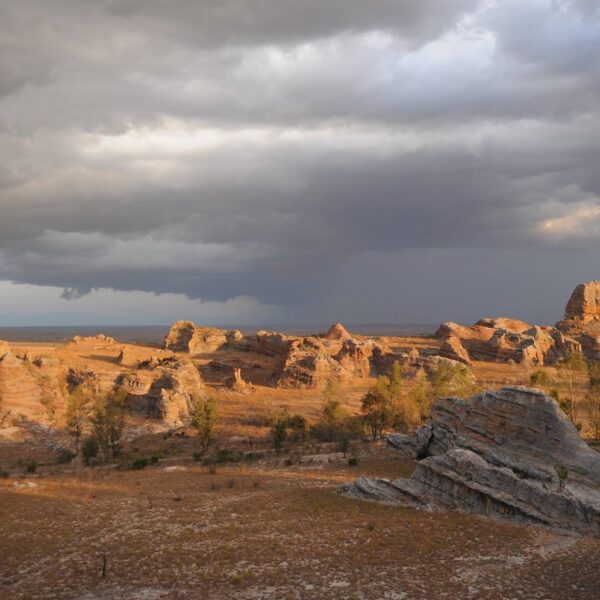 erosione delle rocce al parco nazionale dell'Isalo in Madagascar
